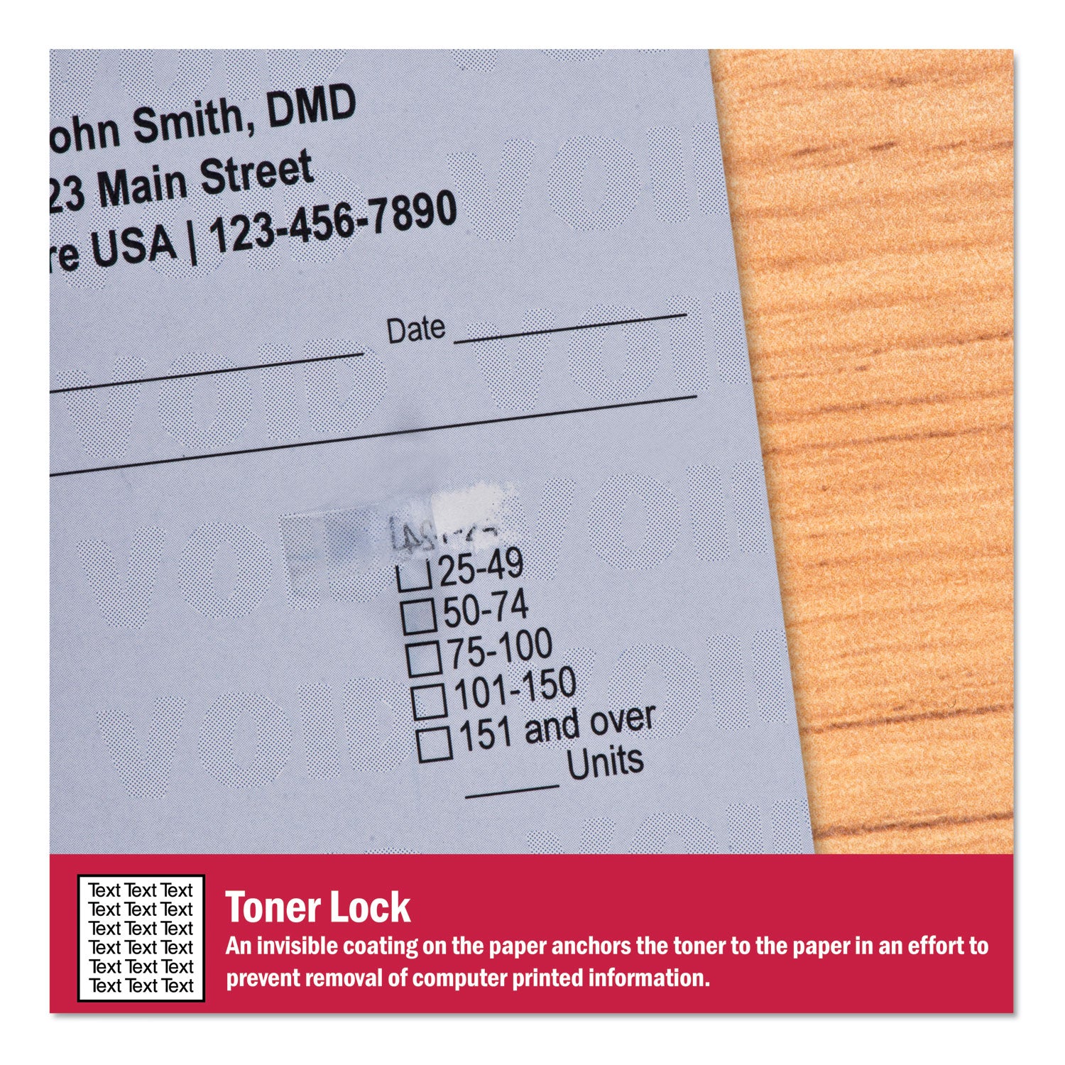 DocuGard Medical Security Papers, 24 lb Bond Weight, 8.5 x 11, Blue, 500/Ream (04543)