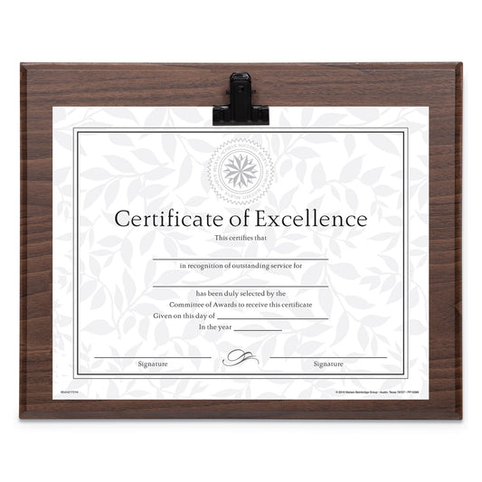 DAX Plaque With Metal Clip, Wood, 8.5 x 11 Insert, Walnut (N15618CWT)