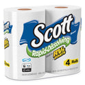 Scott Rapid-Dissolving Toilet Paper, Bath Tissue, Septic Safe, 1-Ply, White, 231 Sheets/Roll, 4/Rolls/Pack, 12 Packs/Carton (47617)