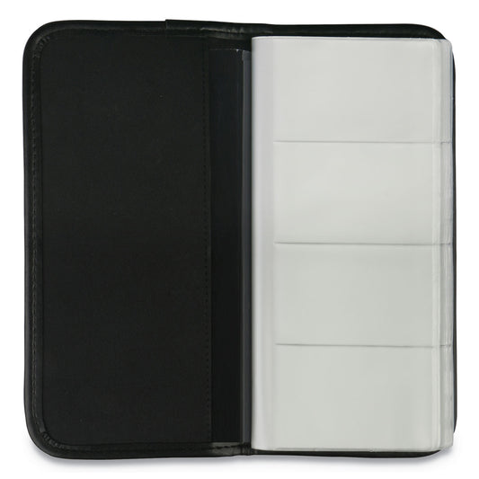 Universal Business Card Holder, Holds 160 3.5 x 2 Cards, 4.75 x 10.13, Vinyl, Black (26850)