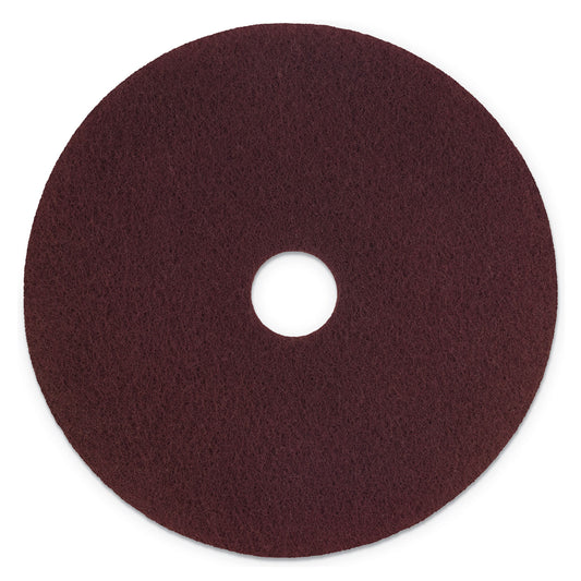 Scotch-Brite Surface Preparation Pad Plus, 20" Diameter, Maroon, 5/Carton (SPPP20)