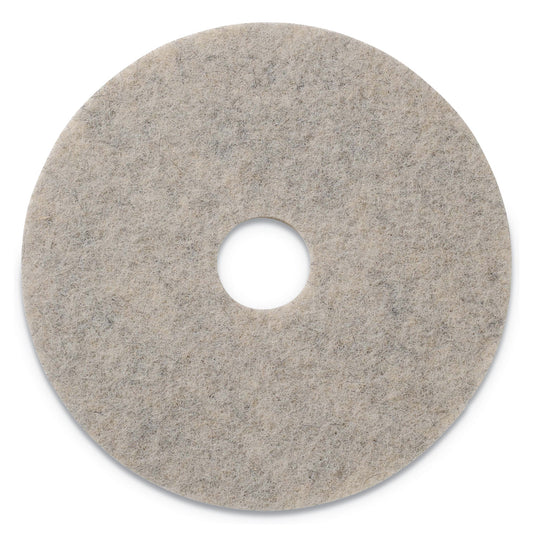 Combo Burnishing Pads, 19" Diameter, Tan, 5/carton