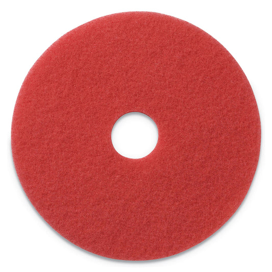 Americo Buffing Pads, 13" Diameter, Red, 5/Carton (404413)