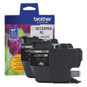 Brother LC30132PKS High-Yield Ink, 400 Page-Yield, Black, 2/Pack