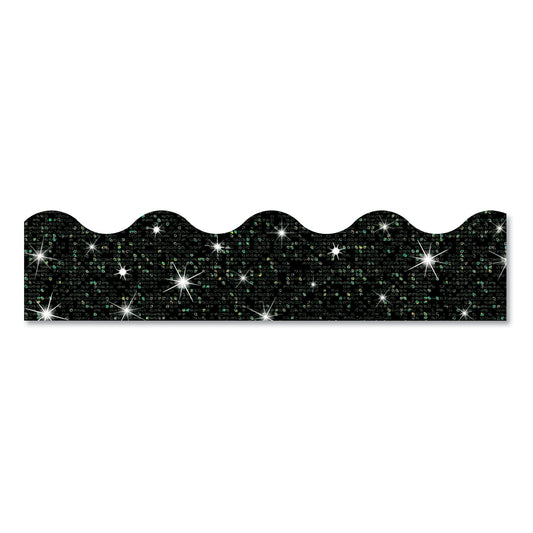 TREND Sparkle Terrific Trimmers, Sparkles, 2.75" x 32 ft, Black Sparkle, 12/Set (T91417)