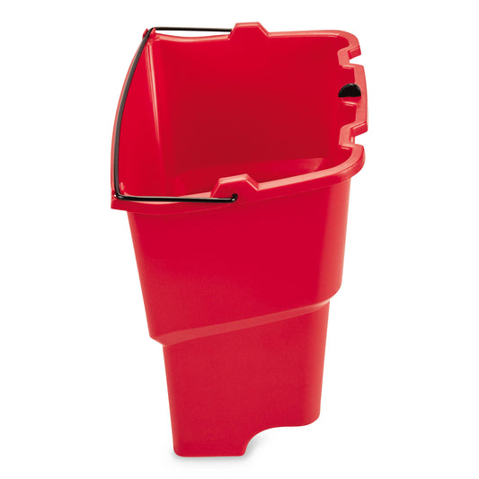 Rubbermaid Commercial WaveBrake 2.0 Dirty Water Bucket, 18 qt, Plastic, Red (2064907)