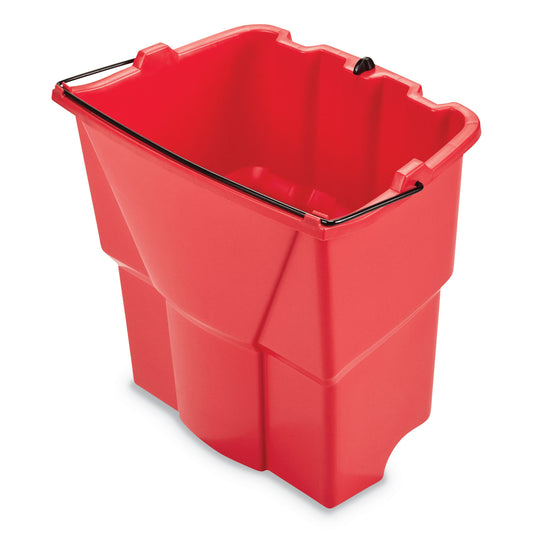 Rubbermaid Commercial WaveBrake 2.0 Dirty Water Bucket, 18 qt, Plastic, Red (2064907)