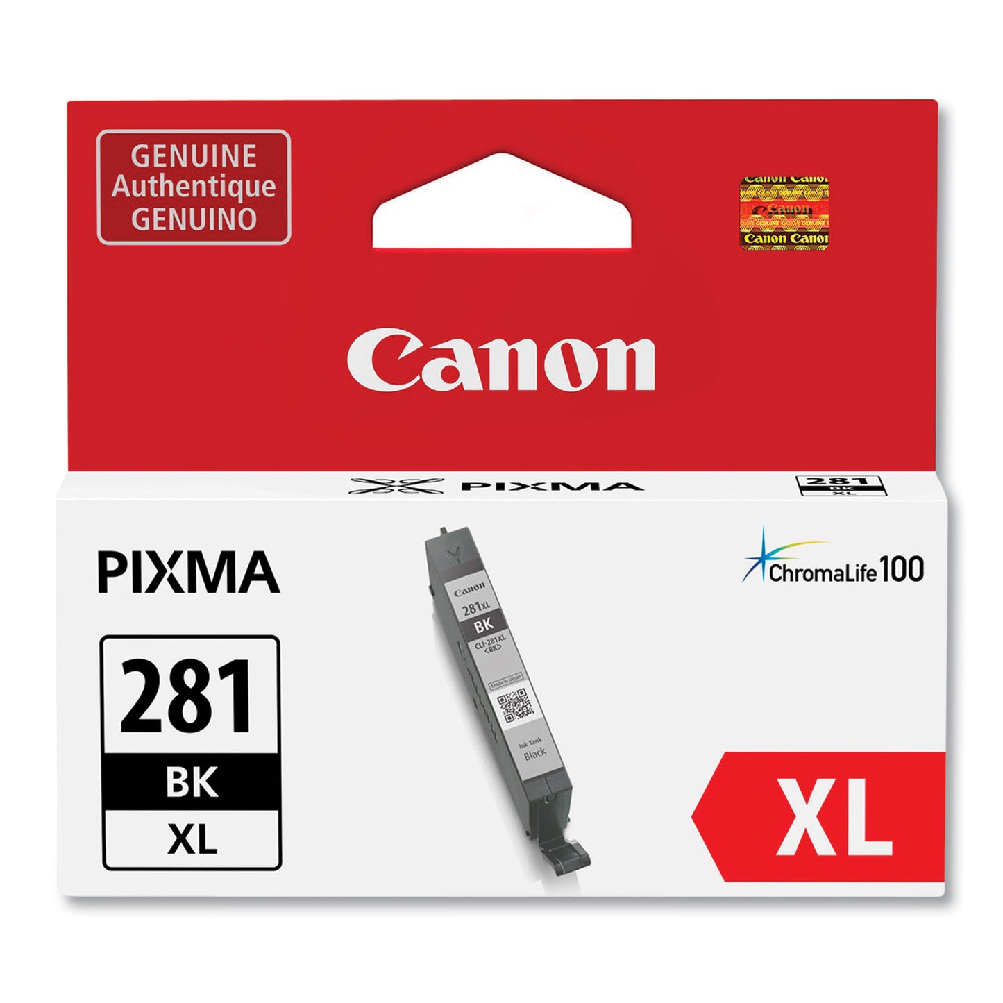 Canon 2037C001 (CLI-281) ChromaLife100 Ink, Black