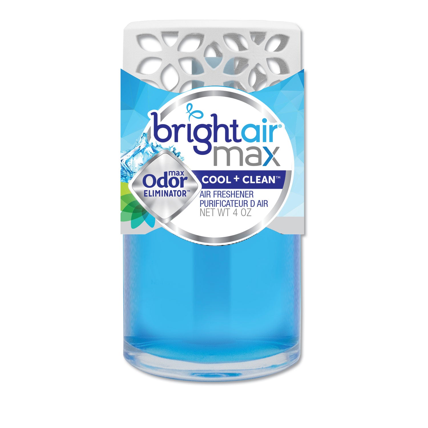 Bright Air Max Scented Oil Air Freshener, Cool and Clean, 4 oz, 6/Carton (900439)