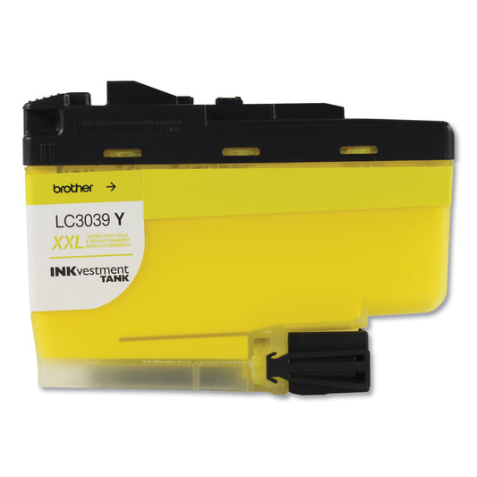 Brother LC3039Y INKvestment Ultra High-Yield Ink, 5,000 Page-Yield, Yellow