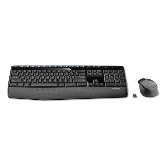 Logitech MK345 Wireless Combo, 2.4 GHz Frequency/30 ft Wireless Range, Black (920006481)