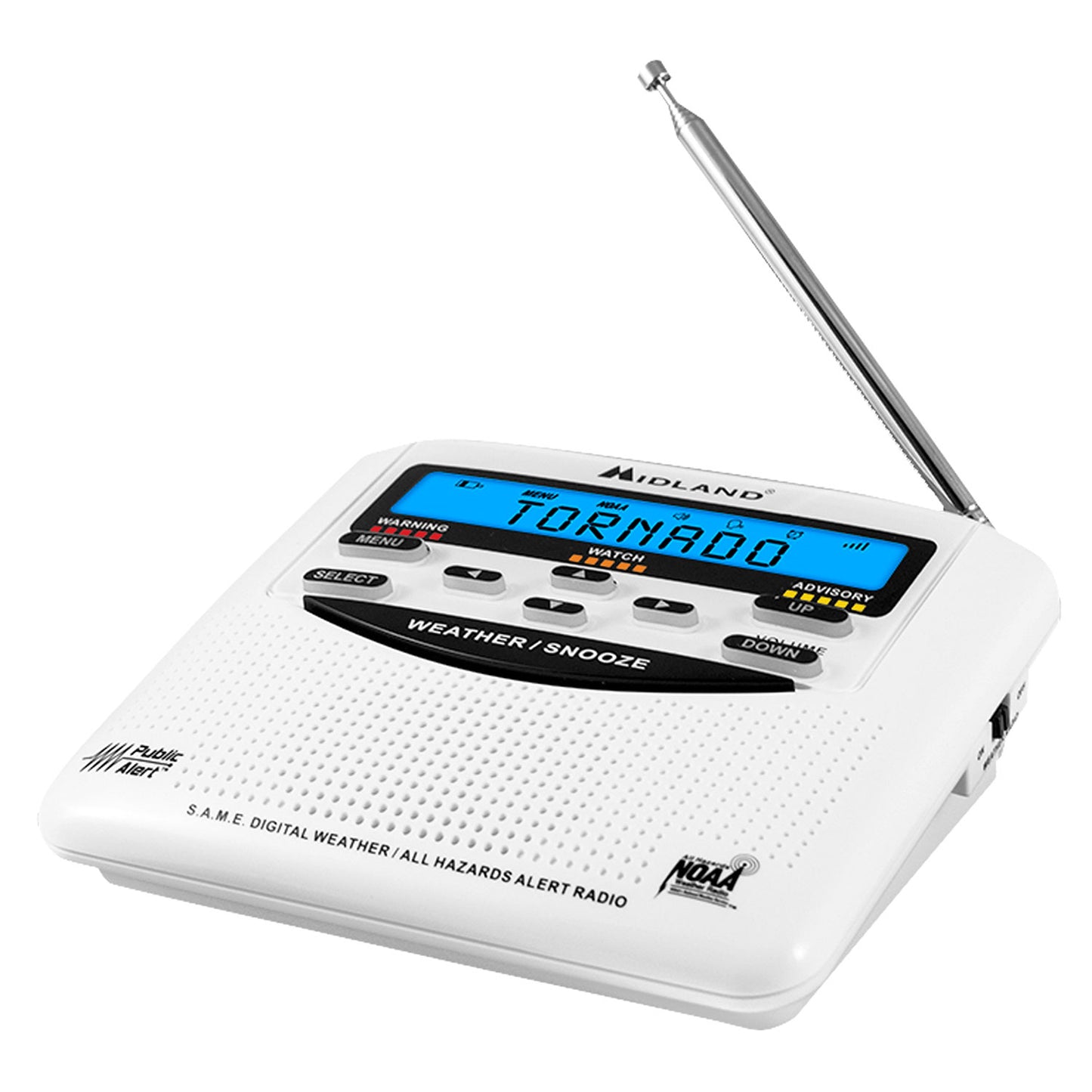 Midland WR120 Emergency Weather Alert Radio, White