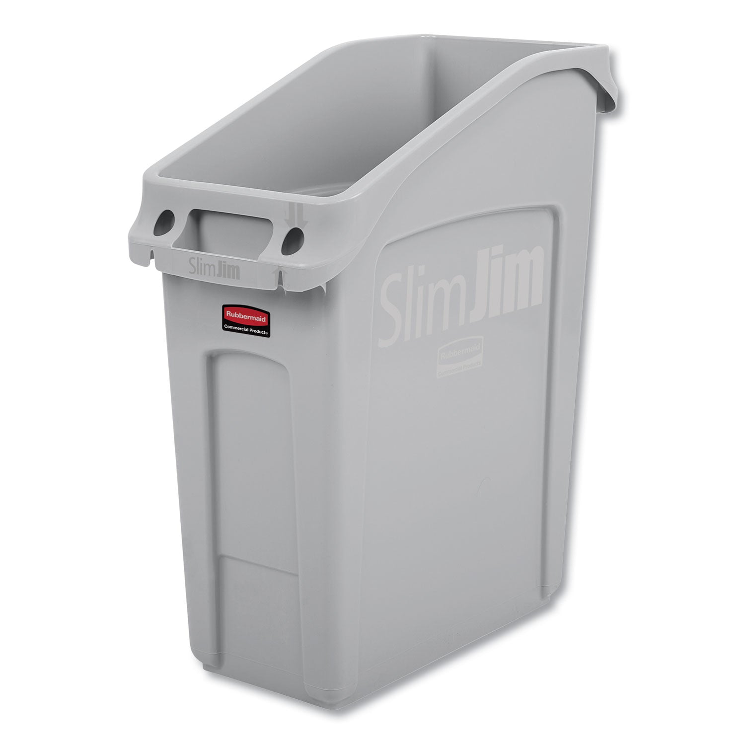 Rubbermaid Commercial Slim Jim Under-Counter Container, 13 gal, Polyethylene, Gray (2026695)