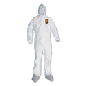 KleenGuard A45 Liquid and Particle Protection Surface Prep/Paint Coveralls, Large, White, 25/Carton (48973)