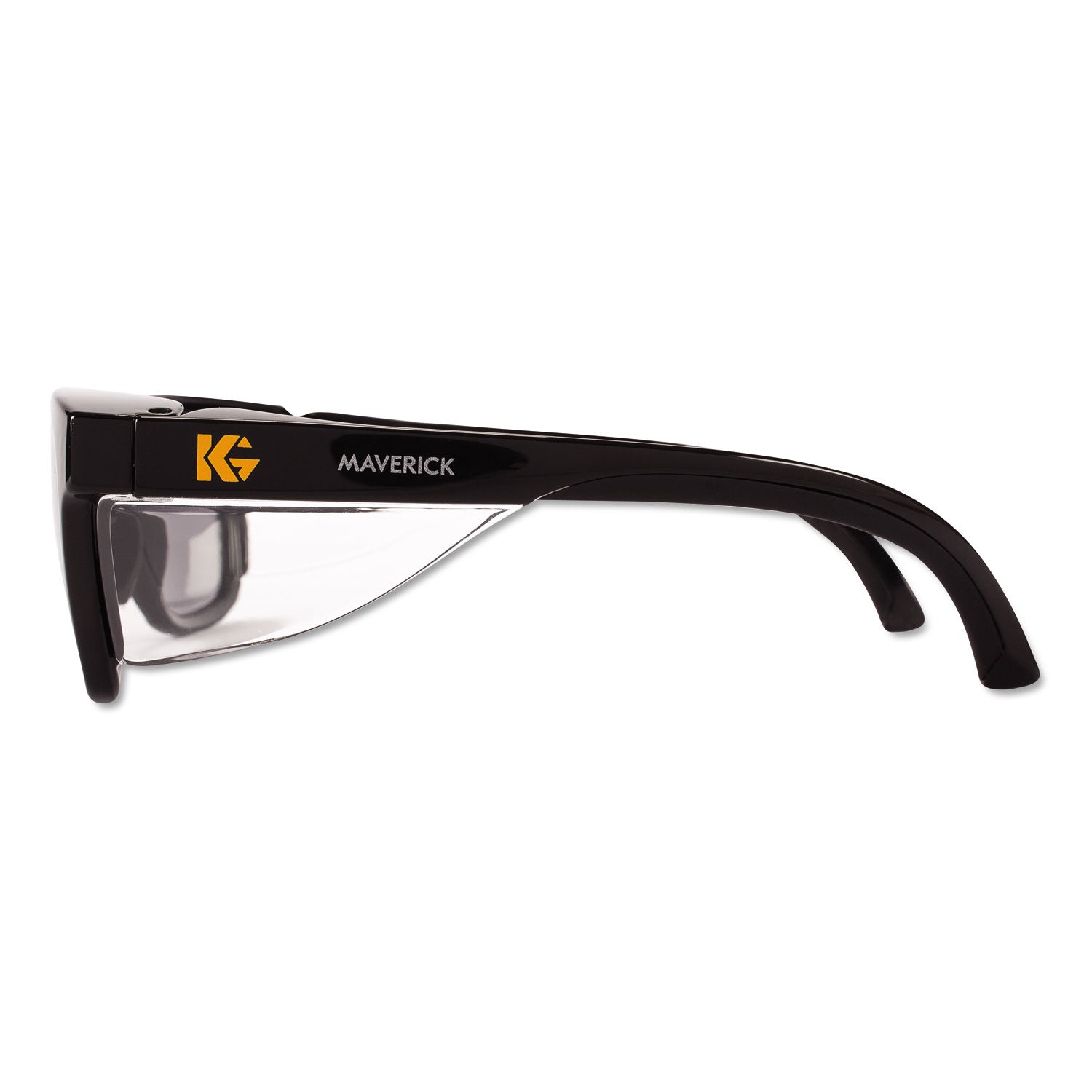 KleenGuard Maverick Safety Glasses, Black, Polycarbonate Frame, Smoke Lens, 12/Box (49311)