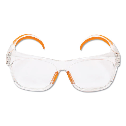 KleenGuard Maverick Safety Glasses, Clear/Orange, Polycarbonate Frame, 12/Box (49301)