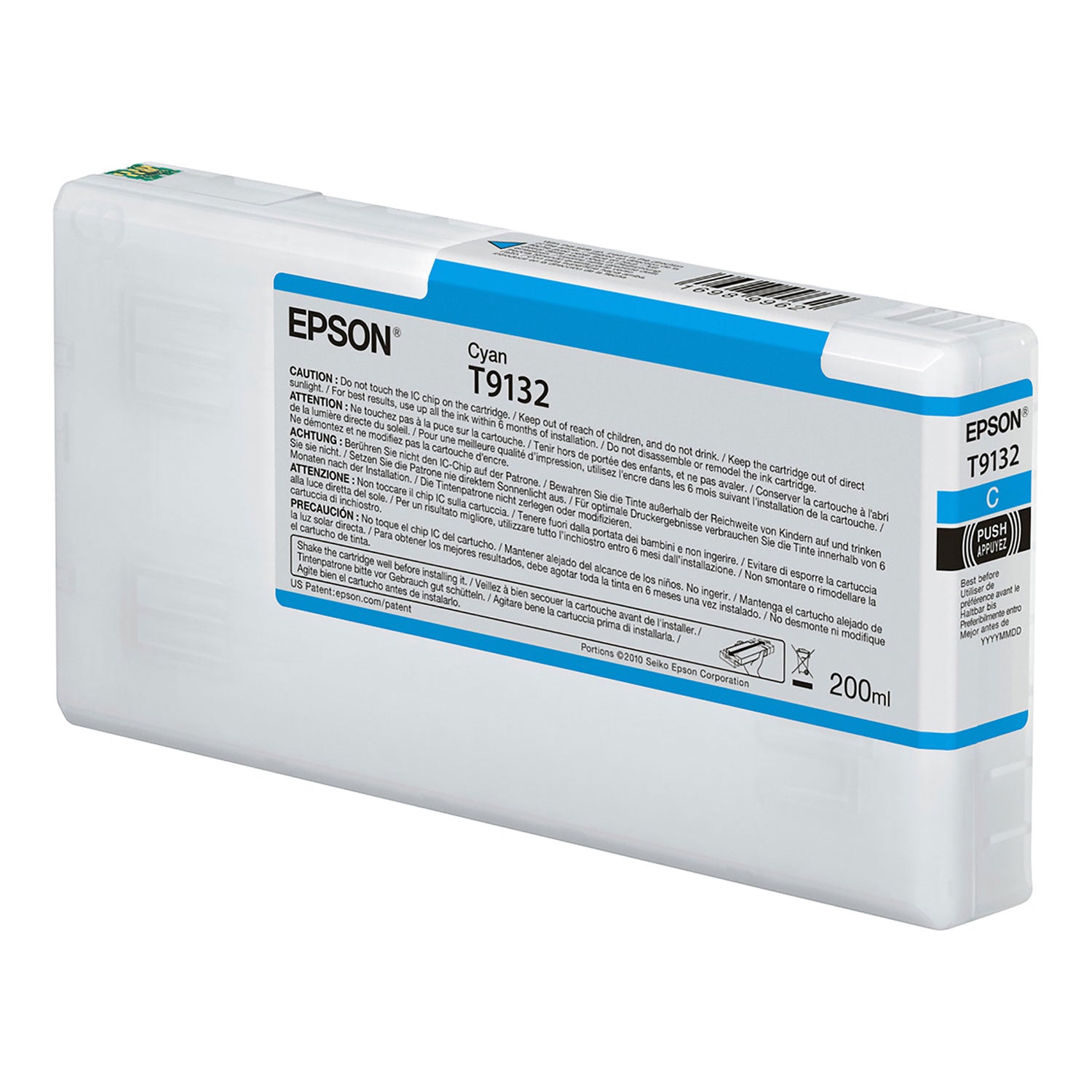 Epson T913200 (T913) UltraChrome HDX Ink, 200 mL, Cyan