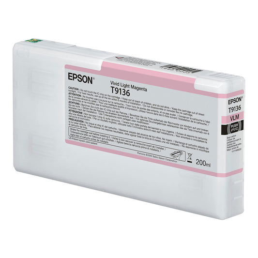 Epson T913600 (T913) UltraChrome HDX Ink, 200 mL, Light Magenta
