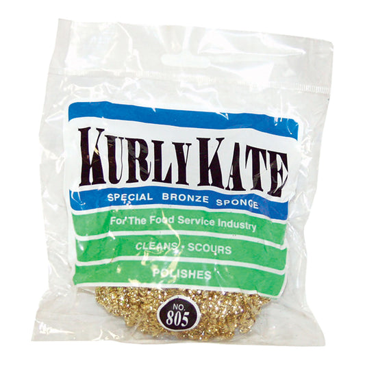 Kurly Kate Brass Scrubber, 50 g, Gold, 72/Carton (L180598)