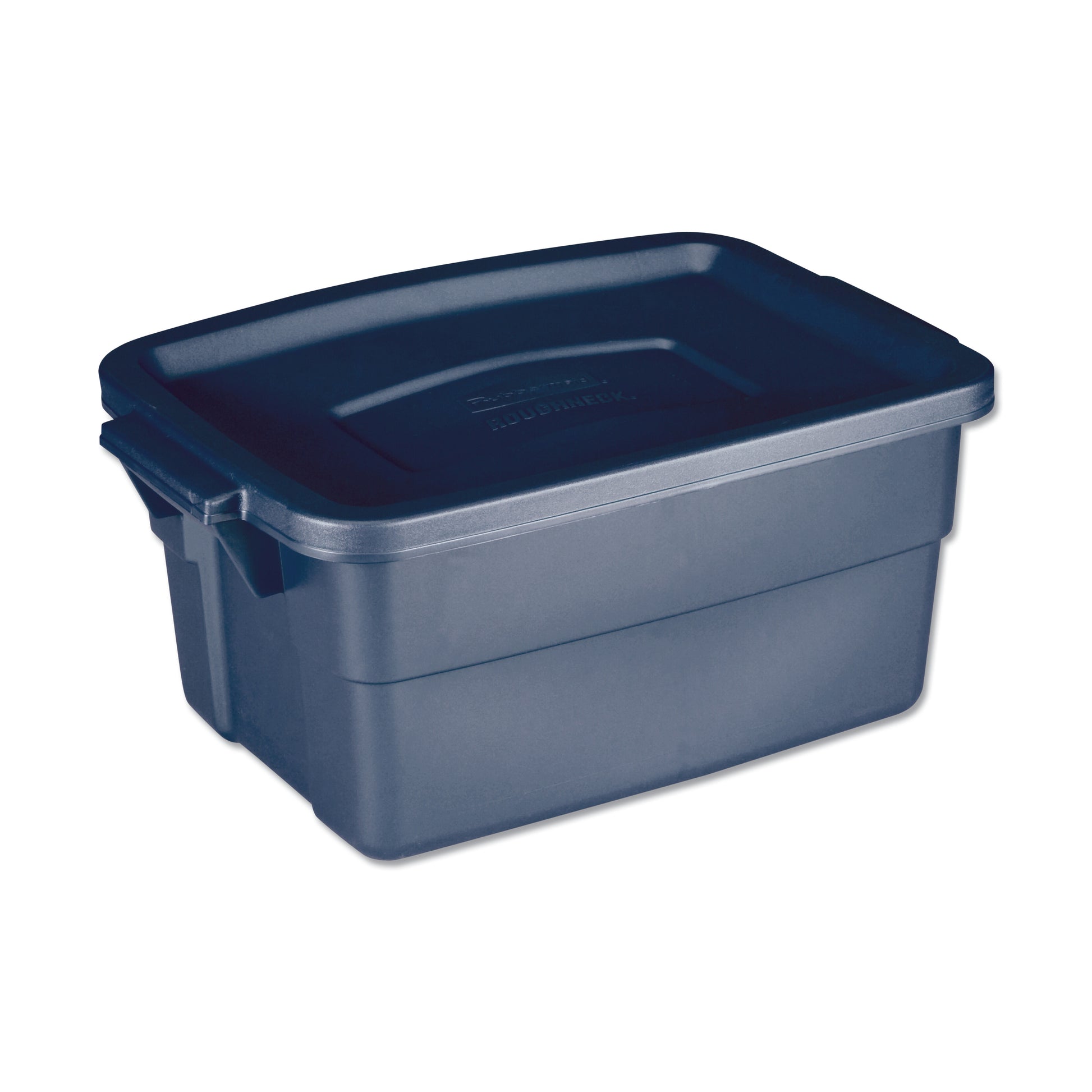 Rubbermaid Roughneck Storage Box, 3 gal, 10.63" x 15.69" x 7", Dark Indigo Metallic (RMRT030003)