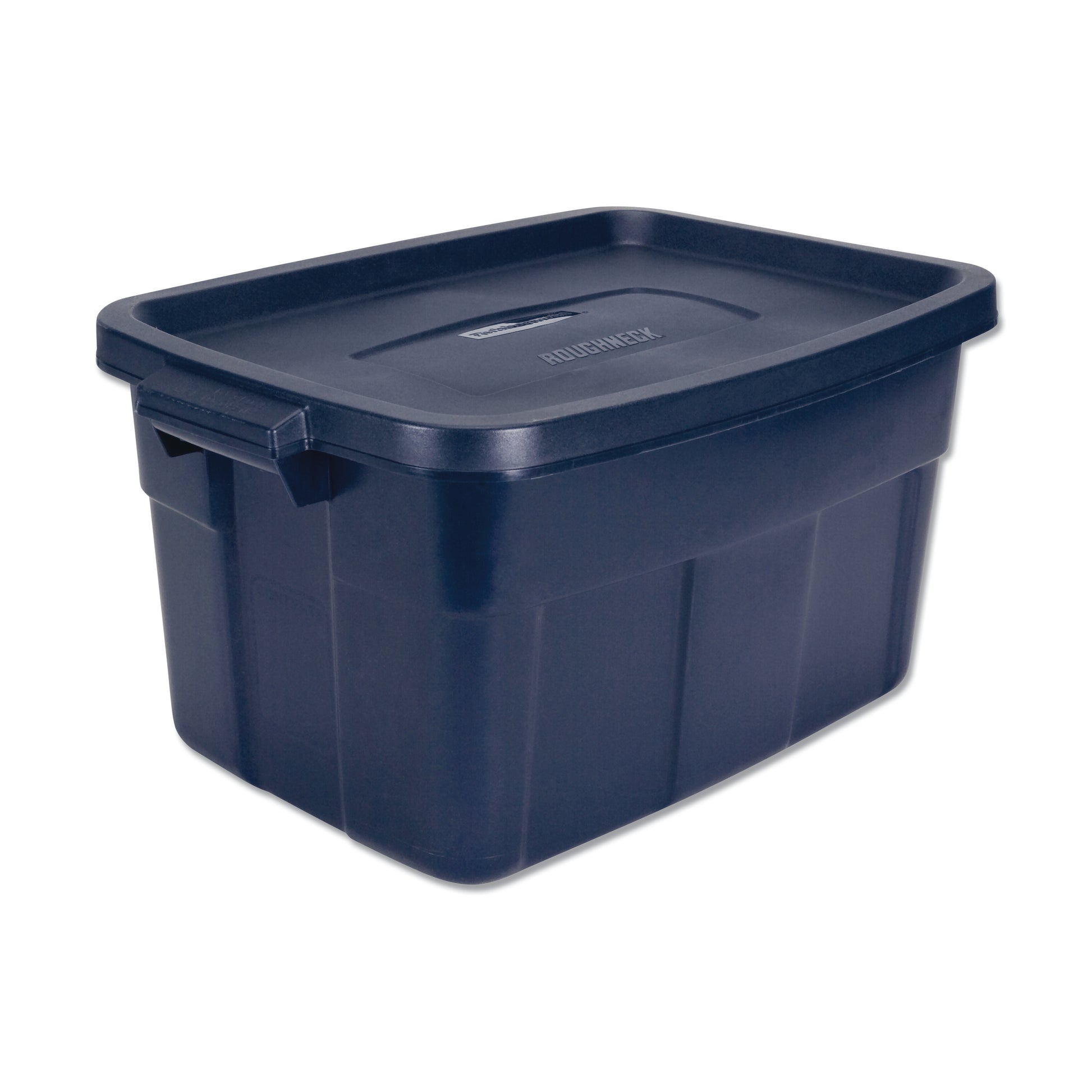 Rubbermaid Roughneck Storage Box, 14 gal, 15.88" x 23.88" x 12.25", Dark Indigo Metallic (RMRT140008)