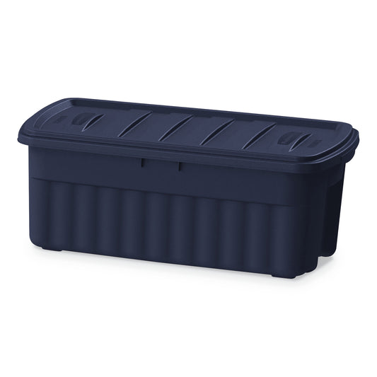 Rubbermaid Roughneck Storage Box, 50 gal, 21.2" x 43" x 17.88", Dark Indigo Metallic (RMRT500000)