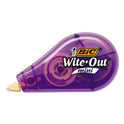 BIC Wite-Out Brand Mini Correction Tape, Non-Refillable, 0.2" x 26.2 ft, Assorted (WOTM11)