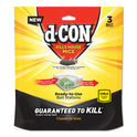 d-CON Disposable Bait Station, 3 x 3 x 1.25, 3 Bait Stations/Pack, 6 Packs/Carton (99427)