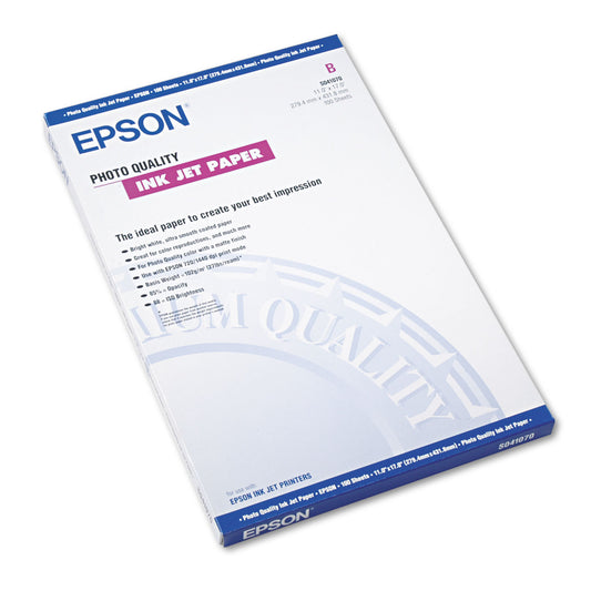 Epson Matte Presentation Paper, 4.9 mil, 11 x 17, Matte Bright White, 100/Pack (S041070)