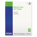 Epson Velvet Fine Art Paper, 17 x 22, White, 25/Pack (S042097)
