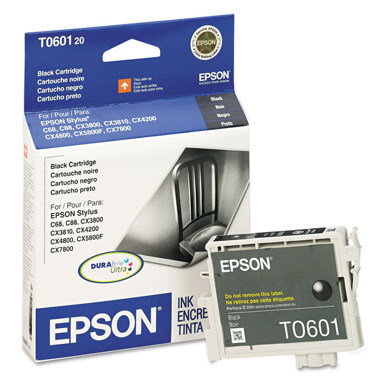 Epson T060120-S (60) DURABrite Ink, 450 Page-Yield, Black