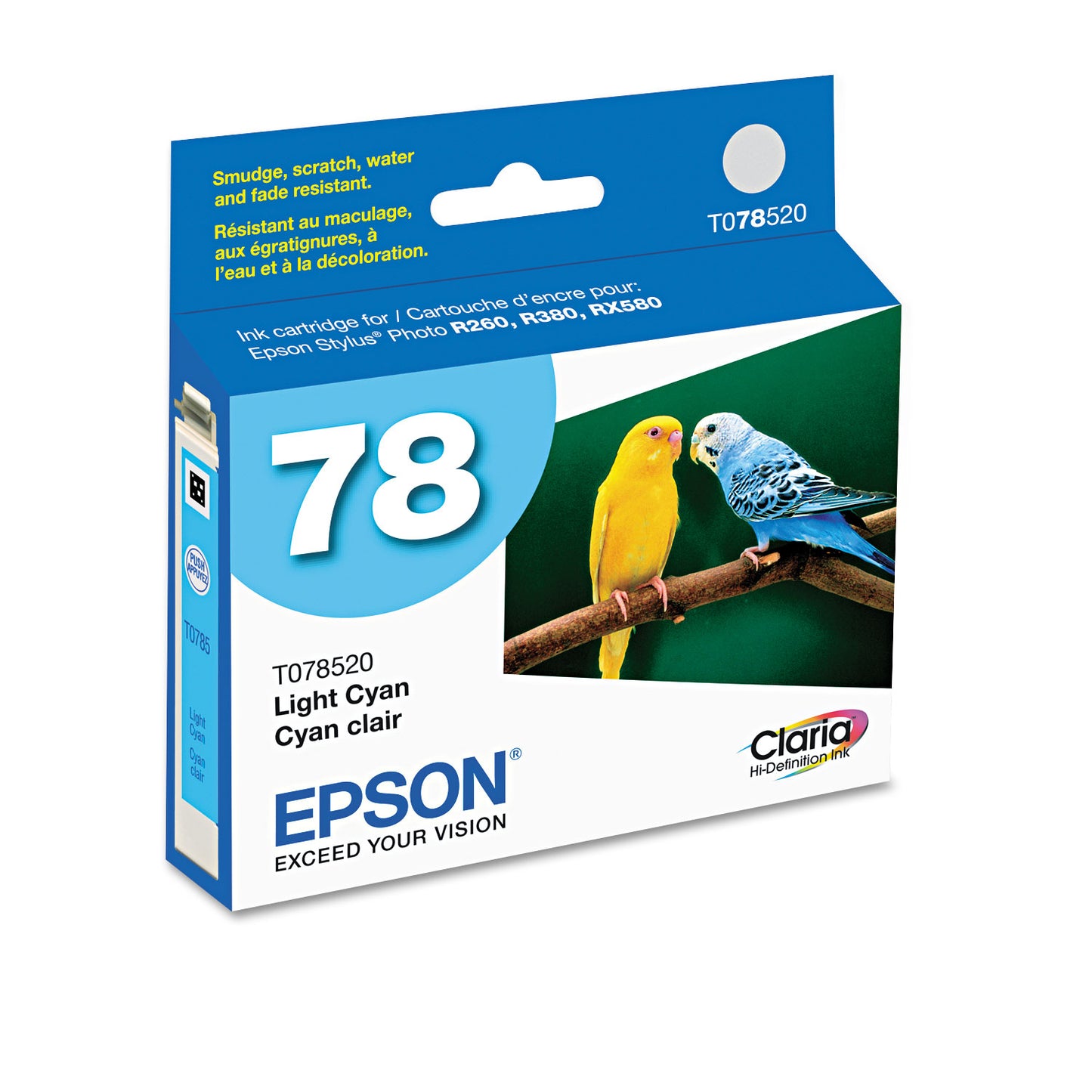 Epson T078520-S (78) Claria Ink, 430 Page-Yield, Light Cyan