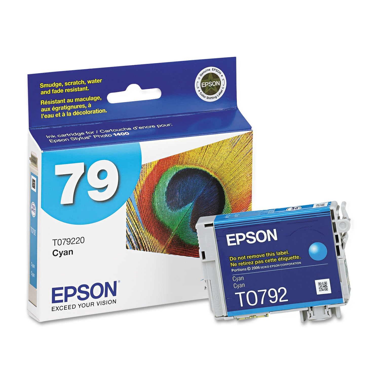 Epson T079220 (79) Claria High-Yield Ink, 810 Page-Yield, Cyan