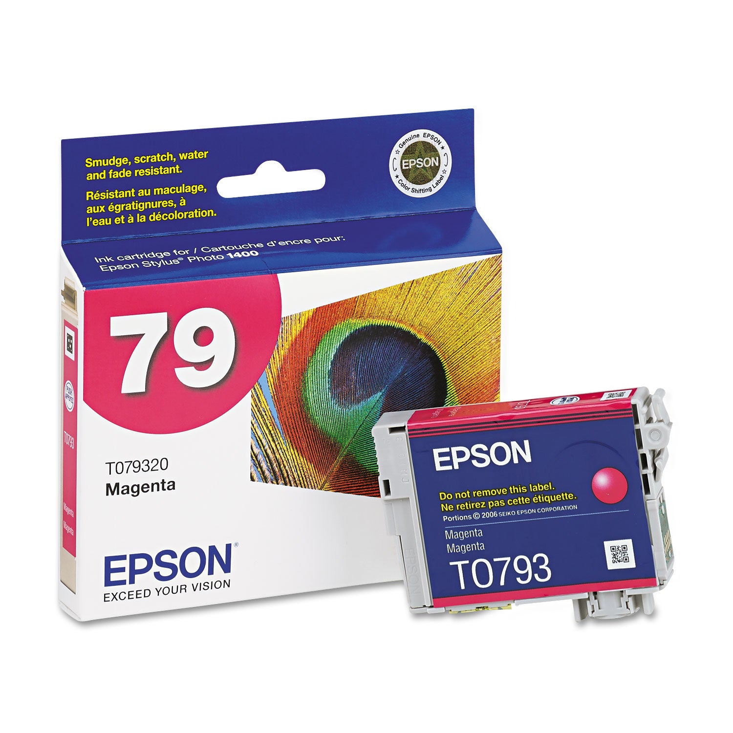 Epson T079320 (79) Claria High-Yield Ink, 810 Page-Yield, Magenta