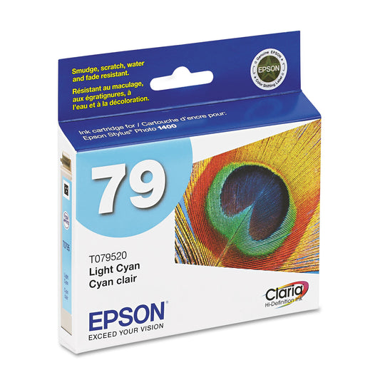Epson T079520 (79) Claria High-Yield Ink, 810 Page-Yield, Light Cyan