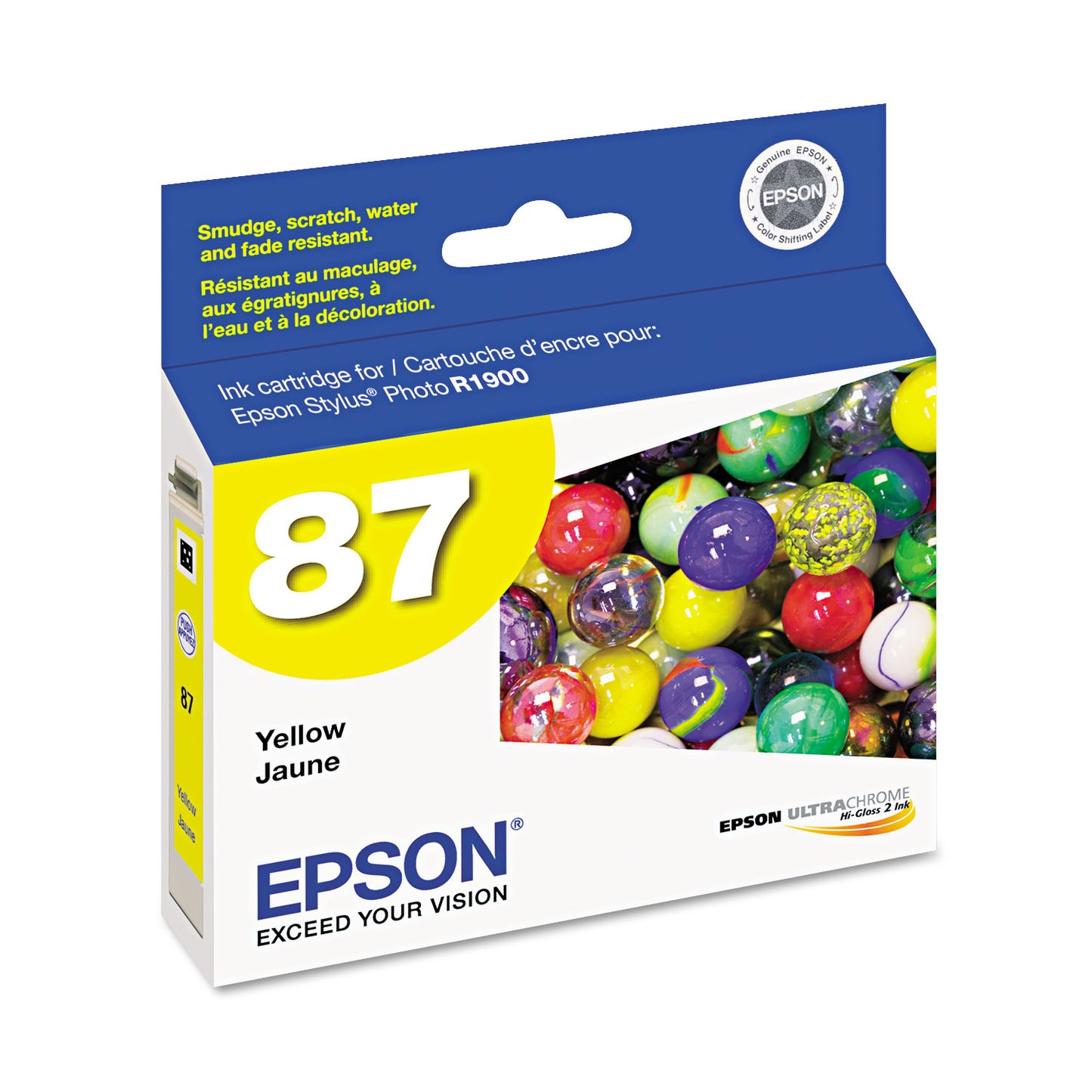 Epson T087420 (87) UltraChrome Hi-Gloss 2 Ink, Yellow