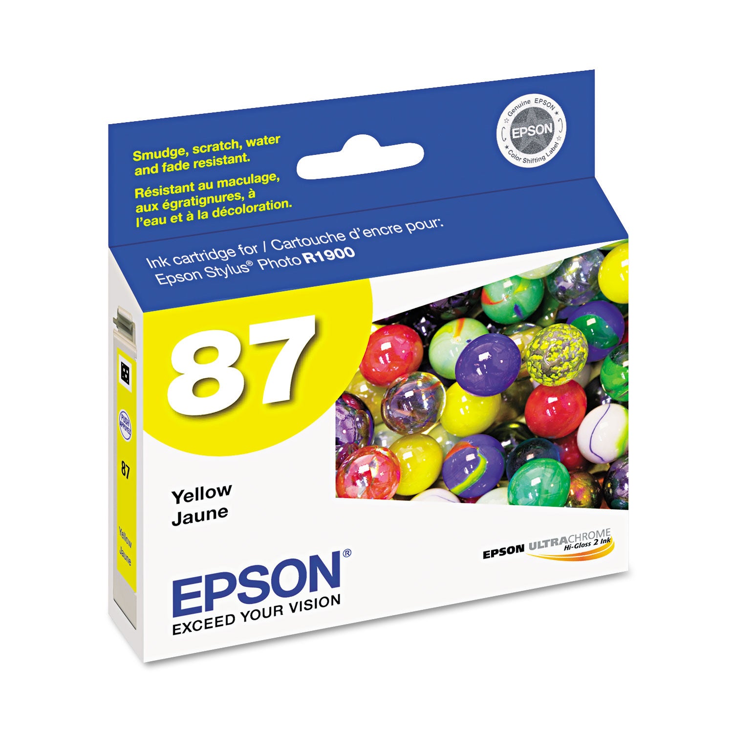 Epson T087420 (87) UltraChrome Hi-Gloss 2 Ink, Yellow