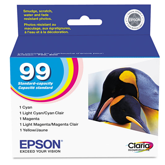 Epson T099920-S (99) Claria Ink, Cyan/Light Cyan/Light Magenta/Magenta/Yellow