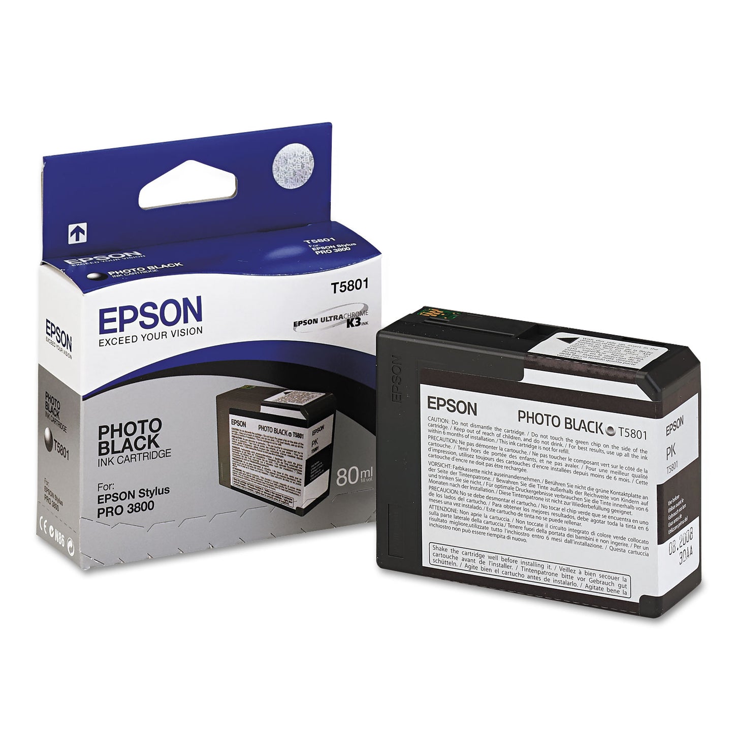 Epson T580100 UltraChrome K3 Ink, Photo Black