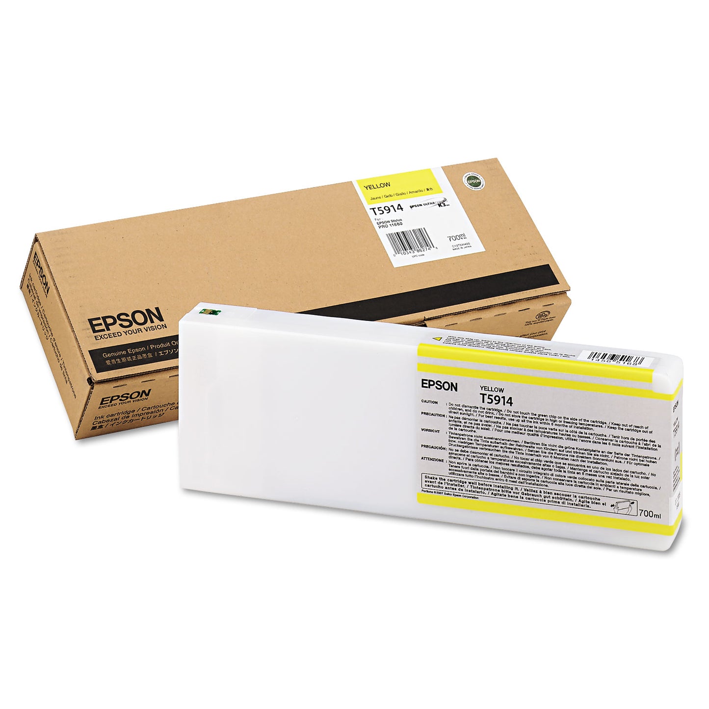 Epson T591400 (59) UltraChrome K3 Ink, Yellow