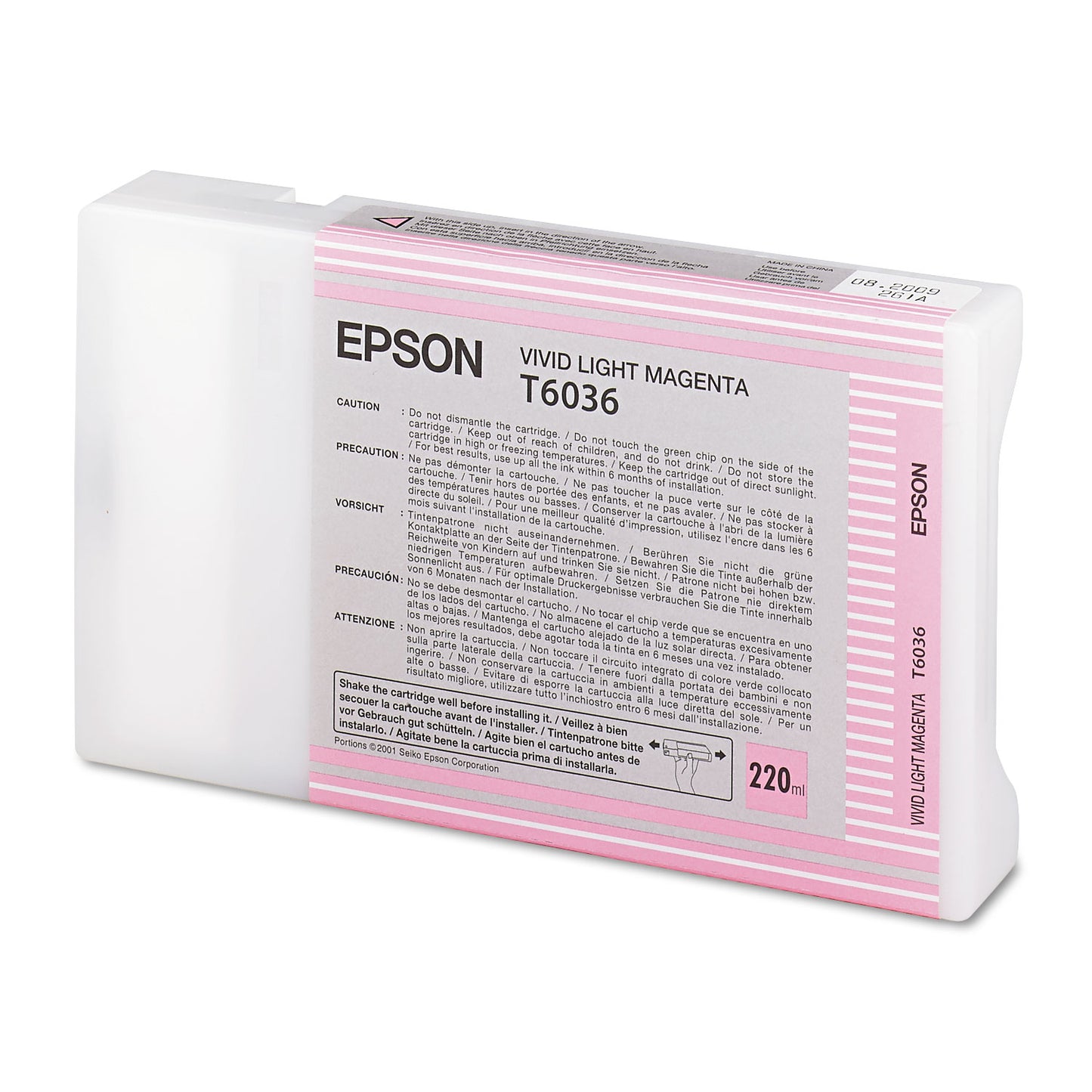 Epson T603600 (60) UltraChrome K3 Ink, Vivid Light Magenta