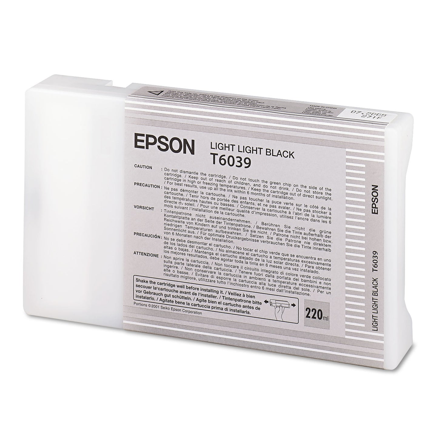 Epson T603900 (60) UltraChrome K3 Ink, Light Light Black