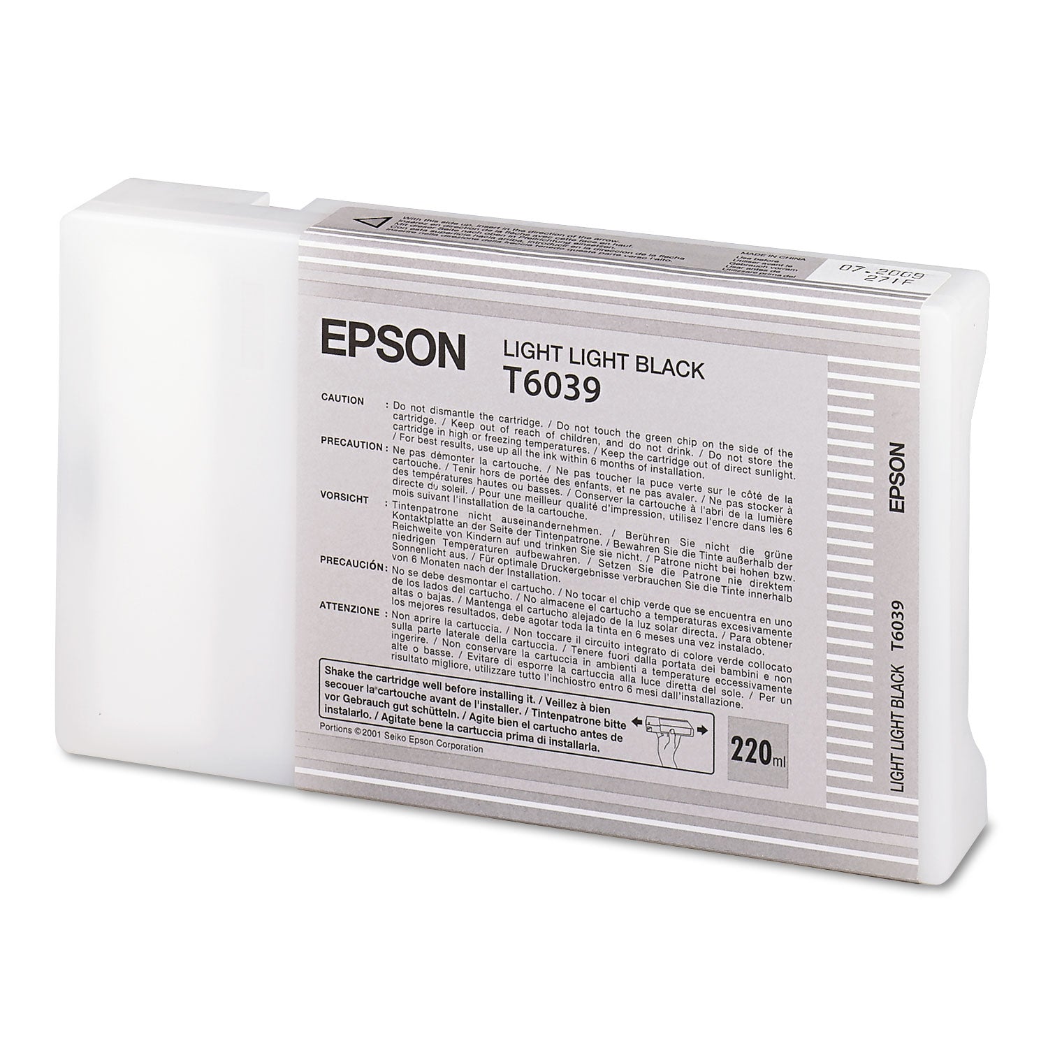 Epson T603900 (60) UltraChrome K3 Ink, Light Light Black