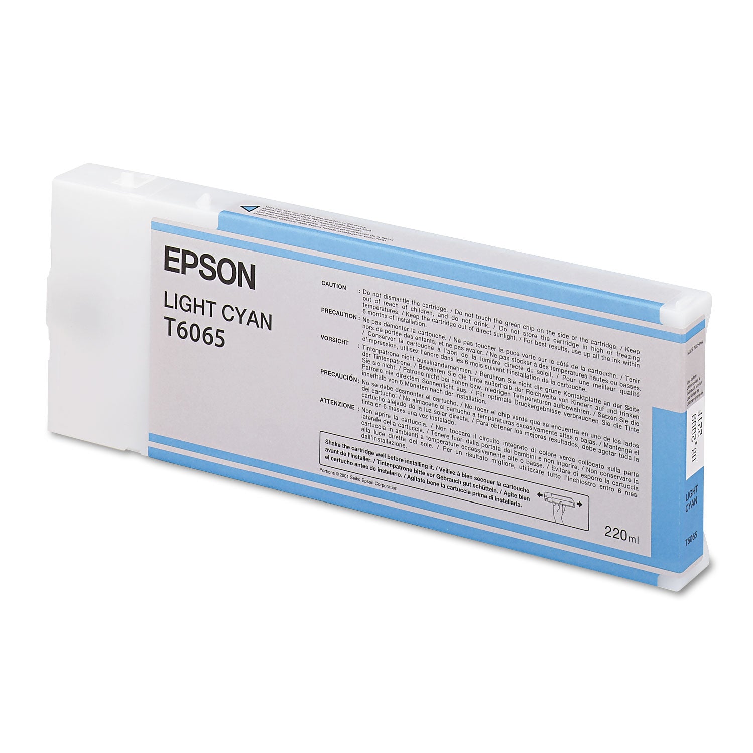 Epson T606500 (60) Ink, Light Cyan