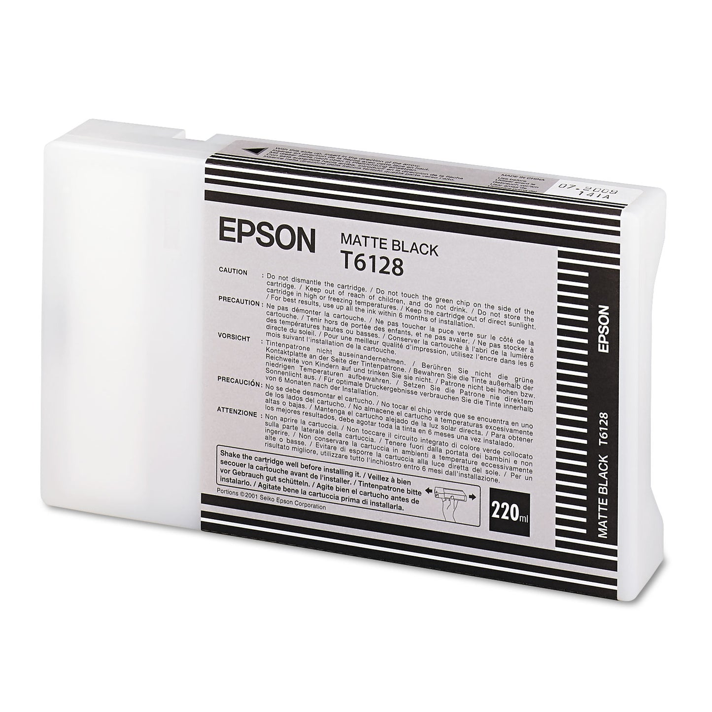 Epson T612800 (61) Ink, Matte Black