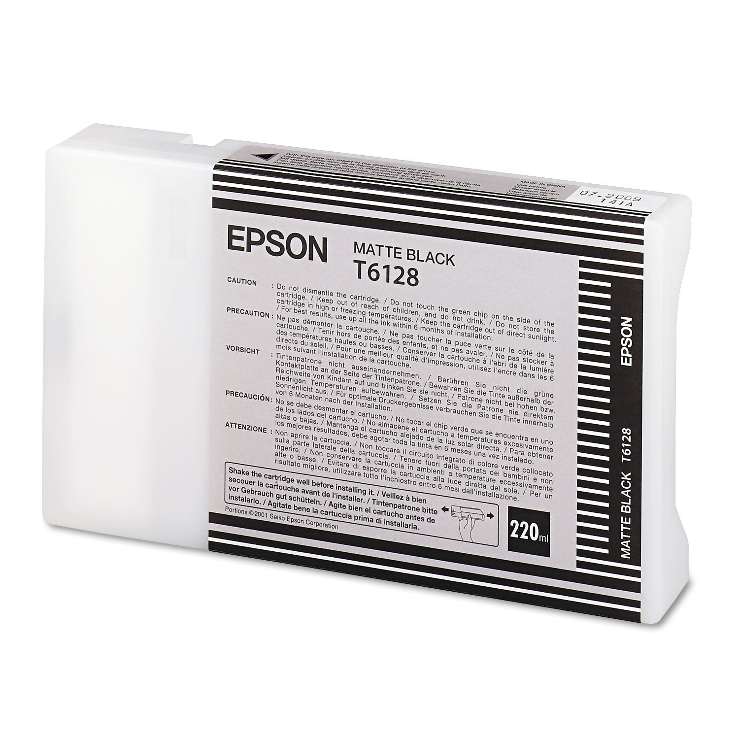 Epson T612800 (61) Ink, Matte Black