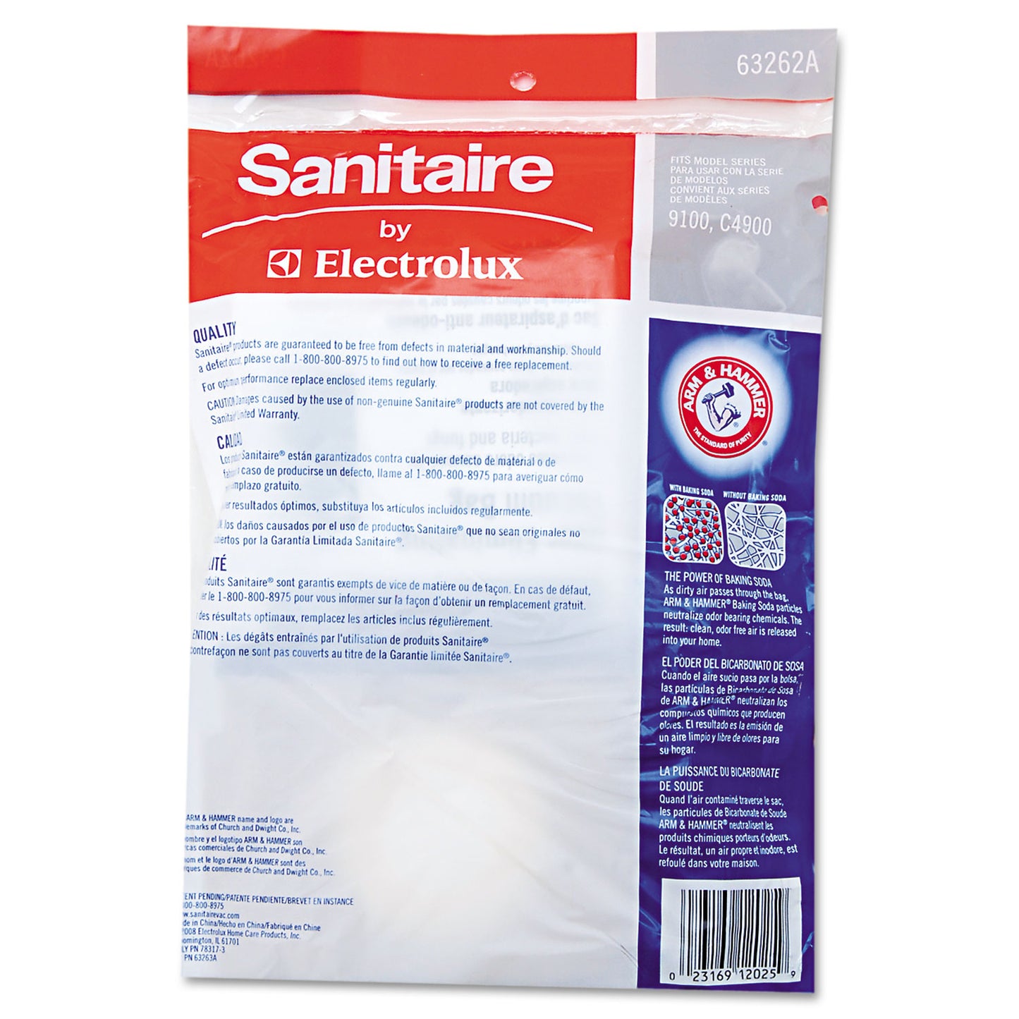 Sanitaire SD Premium Allergen Vacuum Bags for SC9100 Series, 5/Pack, 10 Packs/Carton (63262B10CT)