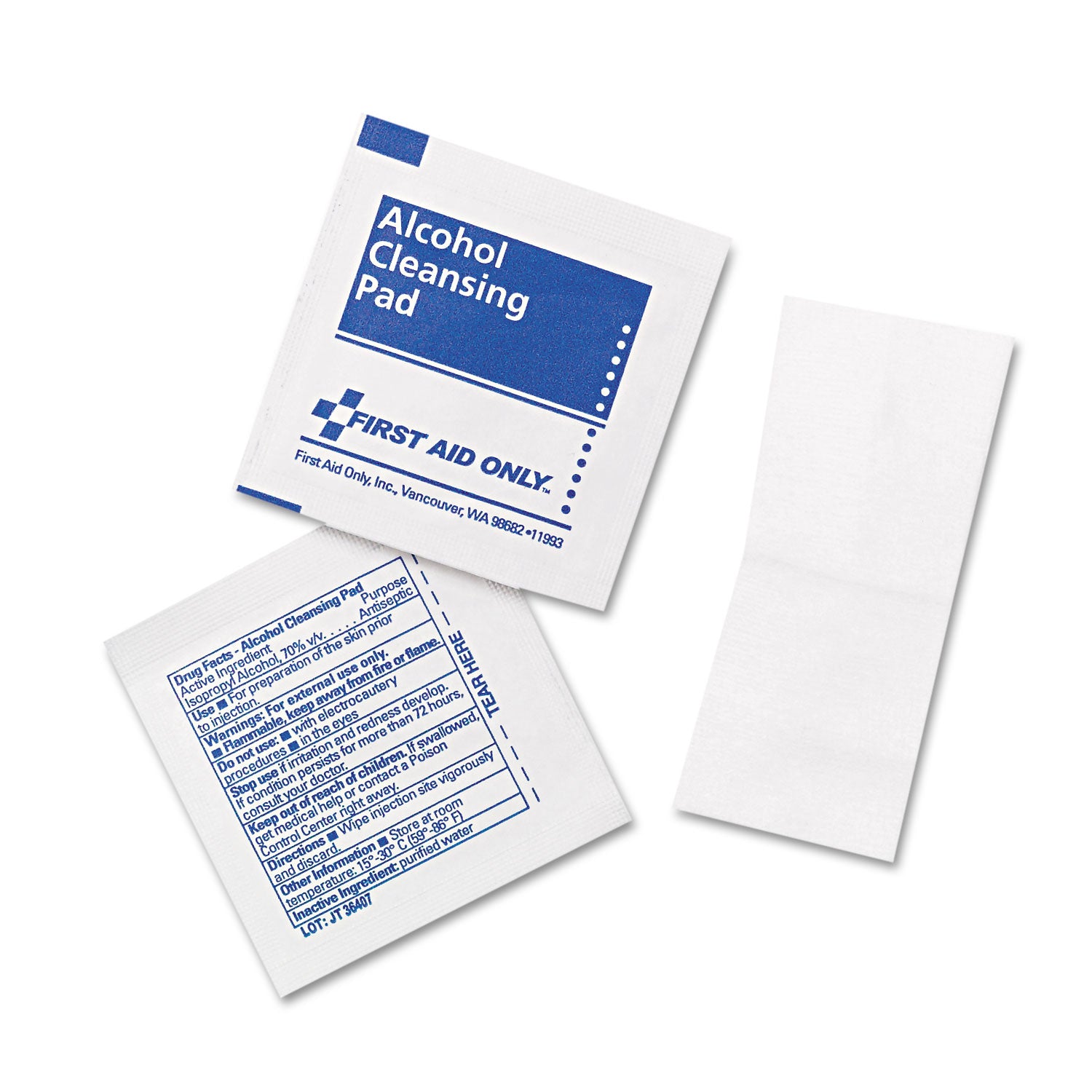 First Aid Only SmartCompliance Alcohol Cleansing Pads, 20/Box (FAE4001)