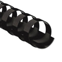 Fellowes Plastic Comb Bindings, 5/8" Diameter, 120 Sheet Capacity, Black, 25/Pack (52324)