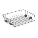 Fellowes Side-Load Wire Stacking Letter Tray, 1 Section, Letter Size Files, 13.38" x 10.13" x 2.63", Black (62112)